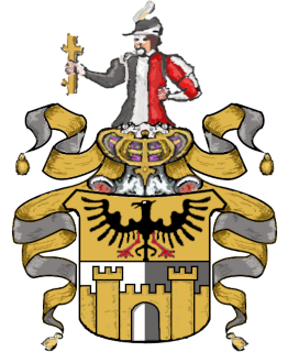 Wappen mit Holzschwinger